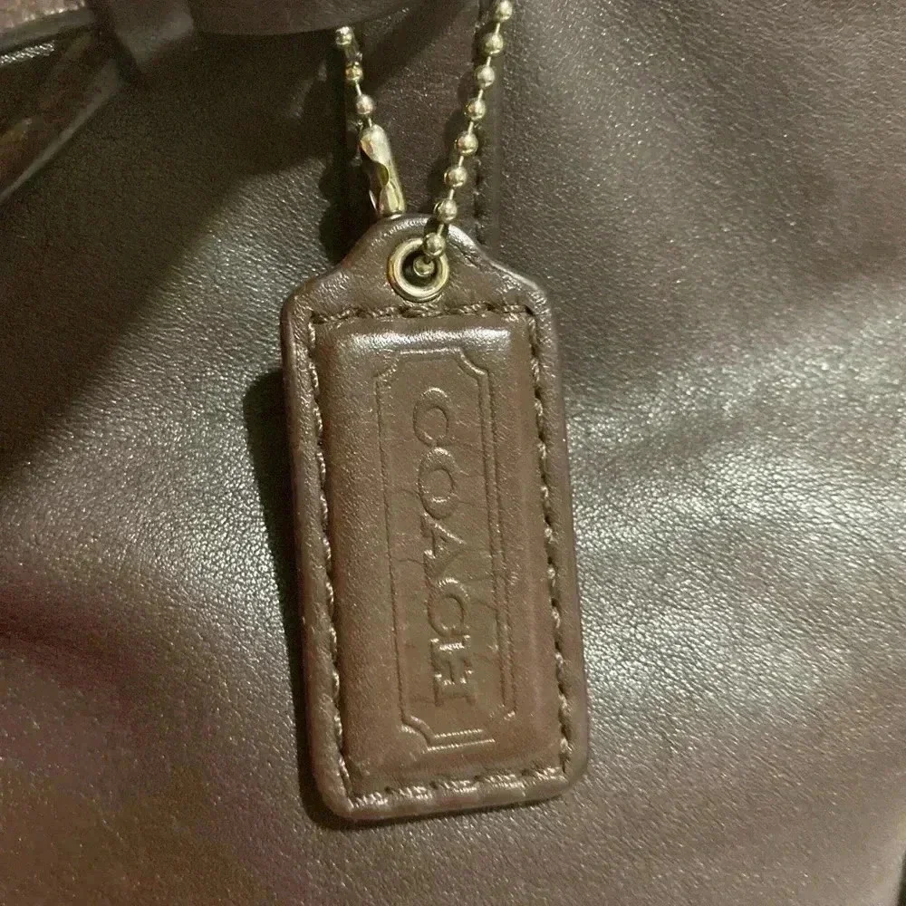 Coach vintage brown leather tote handbag